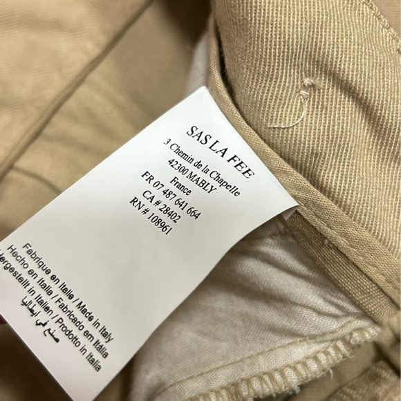 Humility High Rise Wide Leg Pleated Front Khaki Trousers - Picture 7 of 9